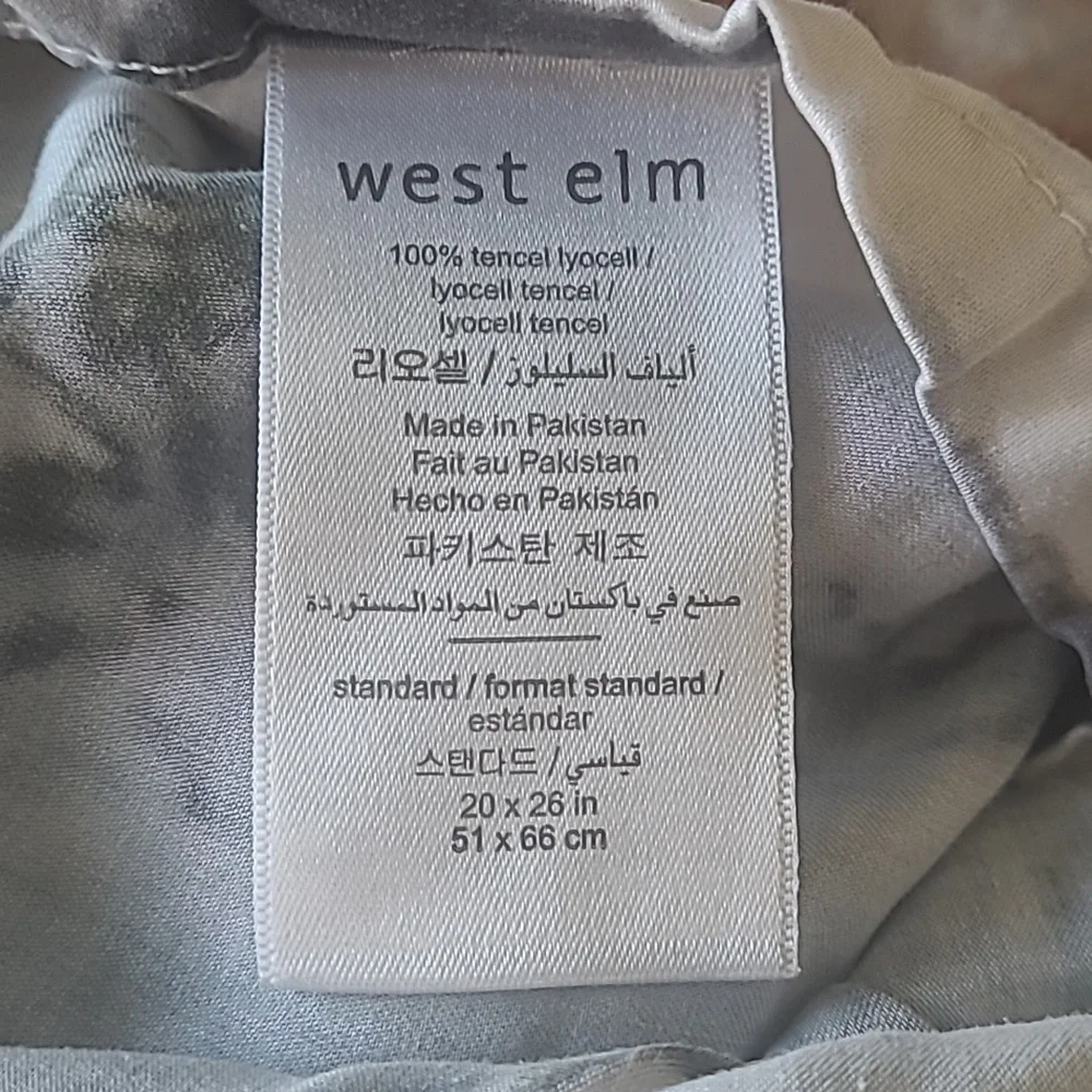 WEST ELM ARTISTS PALETTE BRUSHSTROKE PILLOW SHAM COVERS 1 STANDARD 1 KING